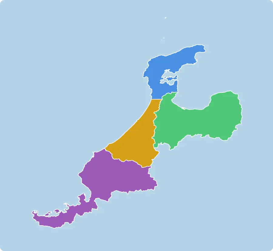 北陸地方の地図