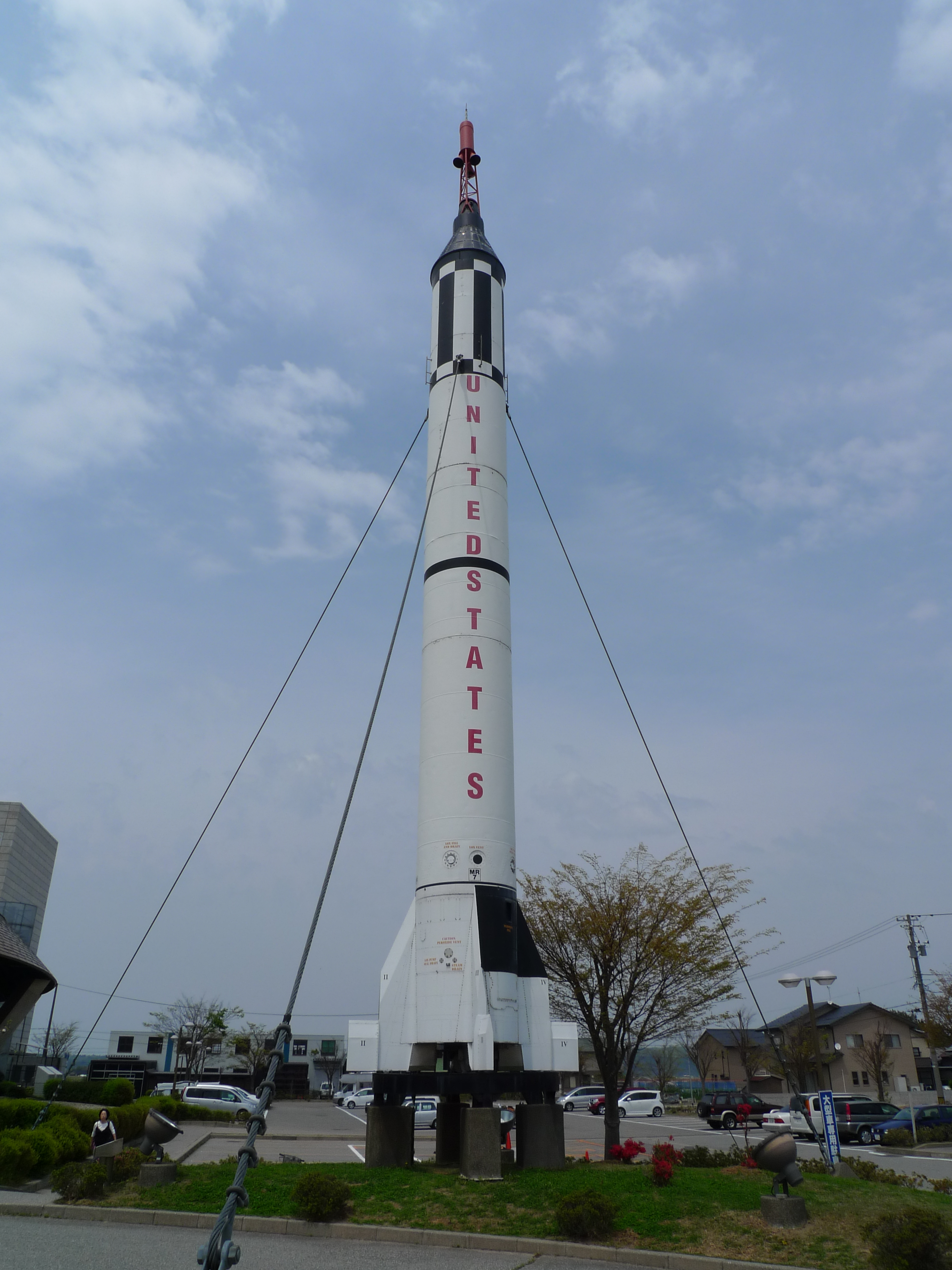 コスモアイル羽咋に展示されたマーキュリー・レッドストーンロケット