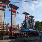 地家キリコ祭り（珠洲市）の夜の巨大キリコ行列