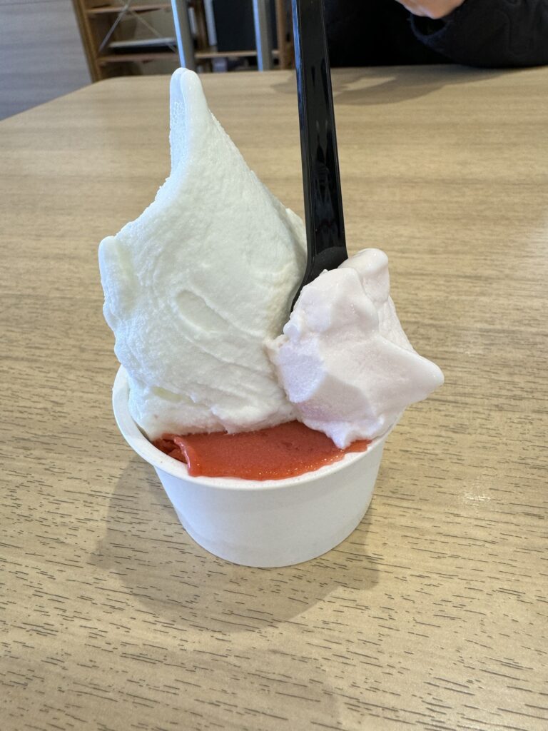 カップに盛られた能登のしお味のジェラート
