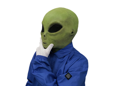 コスモアイル羽咋の公式キャラクター、宇宙人サンダーくん